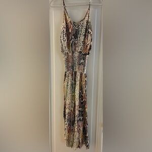 Olivaceous Multicolor Smocked Women's Dress